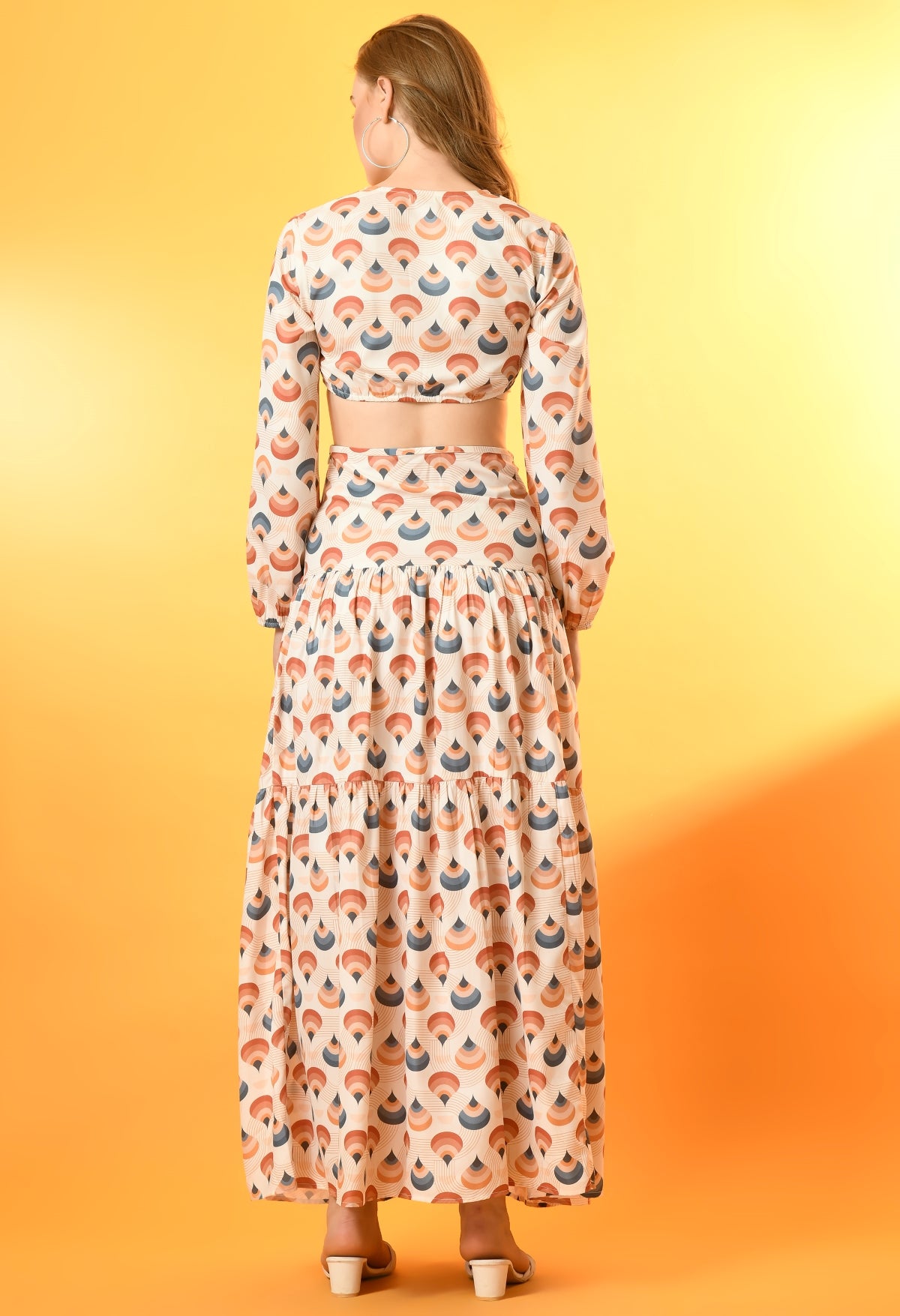 Women Maxi Multicolor Ankle Length Dress