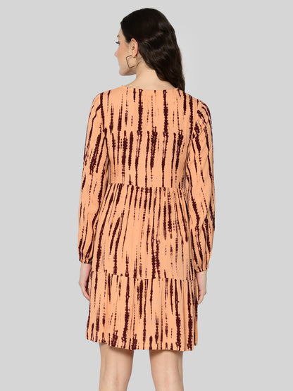 Women A-line Maroon Above Knee/Mid Thigh Length Dress