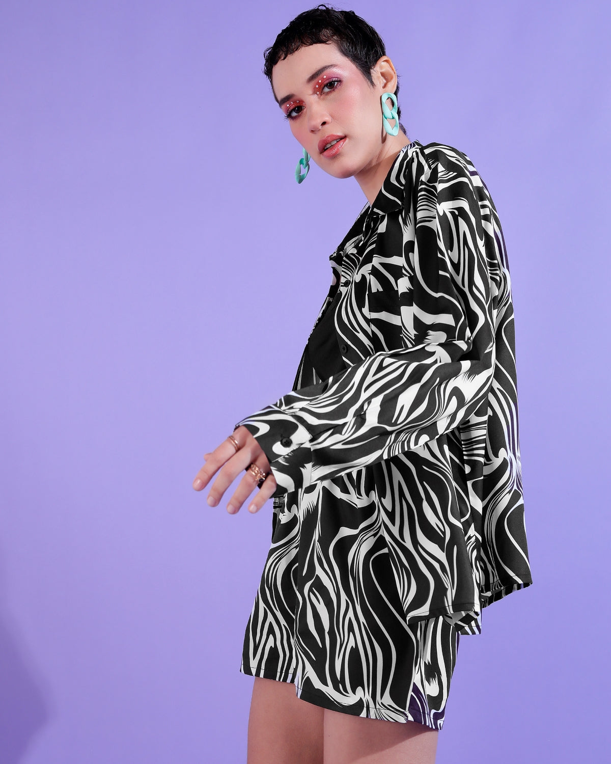 Top Regular Shorts Co-ords Set with Shrug