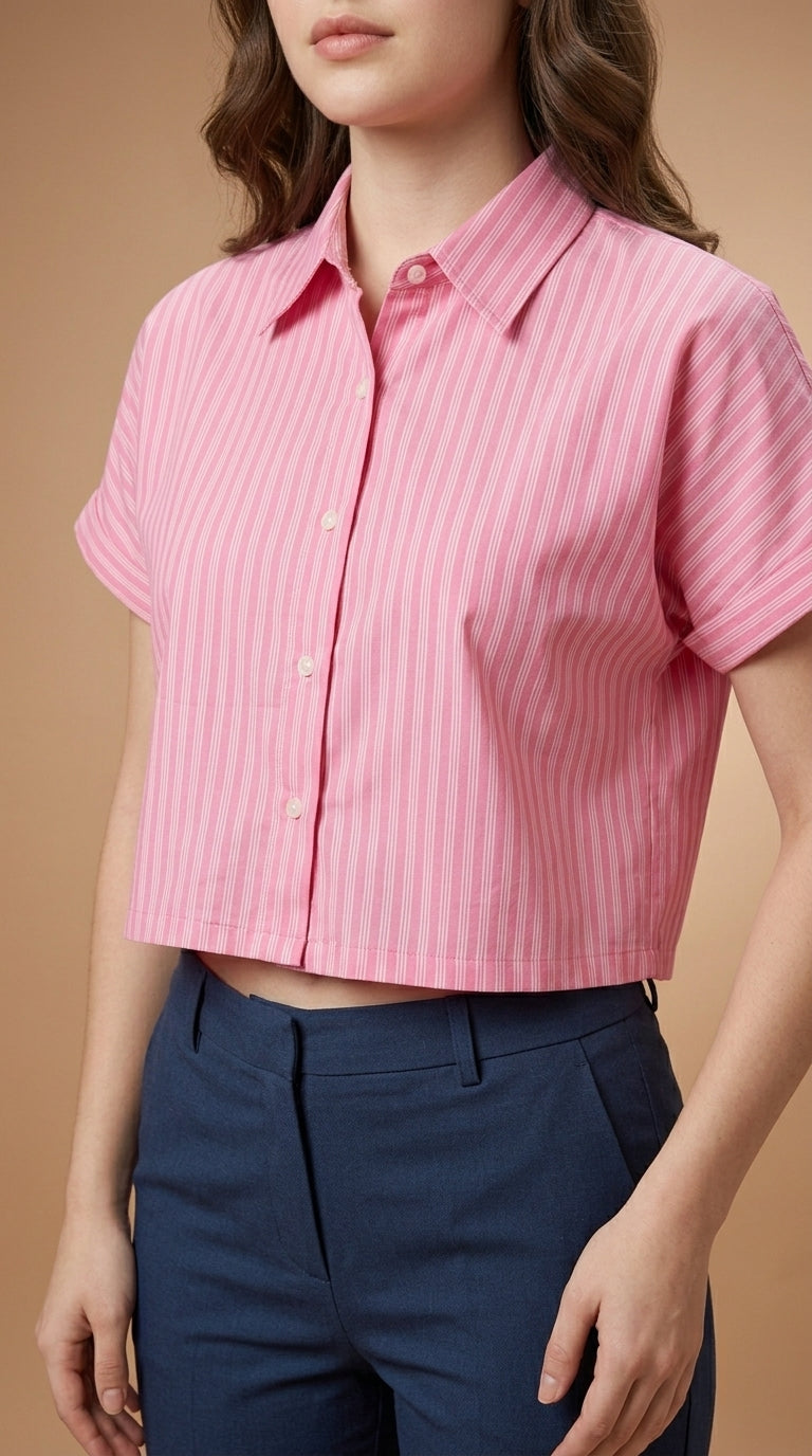 Casual Regular Sleeves Solid Women Pink Top