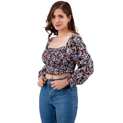 Casual Regular Sleeves Floral Print Women Multicolor Top
