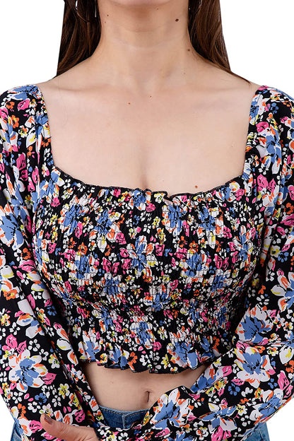 Casual Regular Sleeves Floral Print Women Multicolor Top