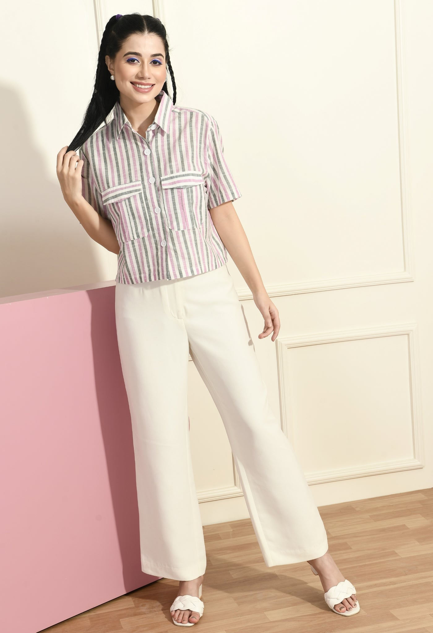 Women Regular Fit Striped Casual Shirt