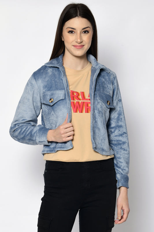 Women Solid Casual Jacket