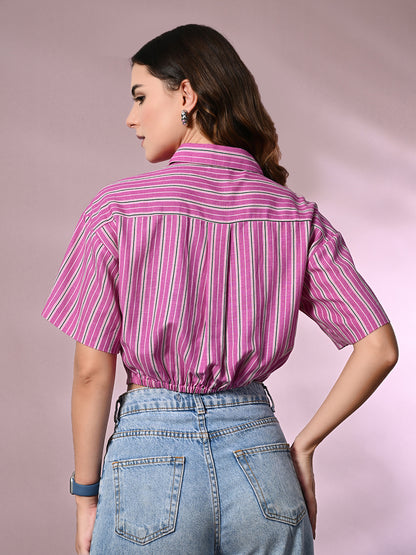 Women Slim Fit Striped Casual Shirt