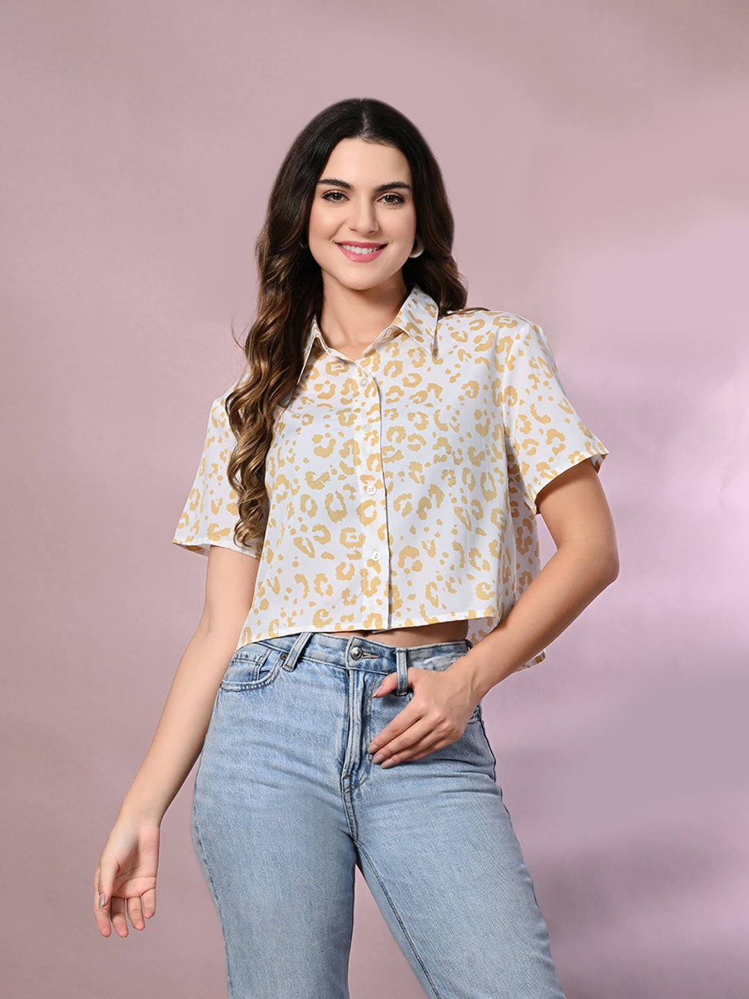 Women Boxy Fit Printed Casual Shirt
