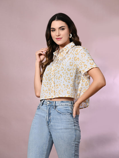 Women Boxy Fit Printed Casual Shirt