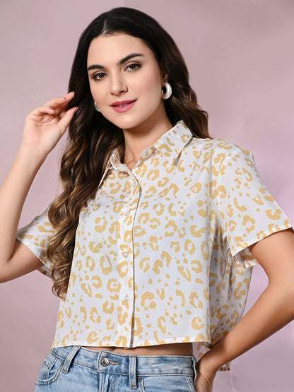Women Boxy Fit Printed Casual Shirt