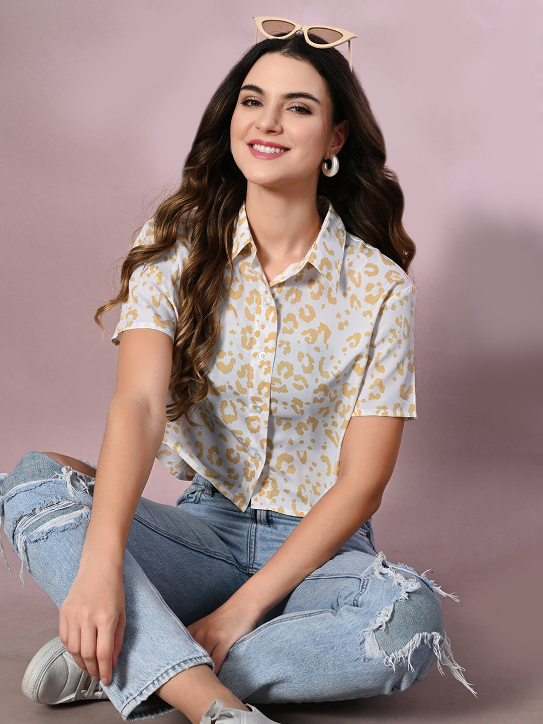 Women Boxy Fit Printed Casual Shirt