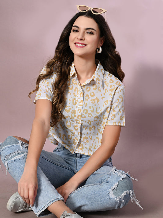 Women Boxy Fit Printed Casual Shirt