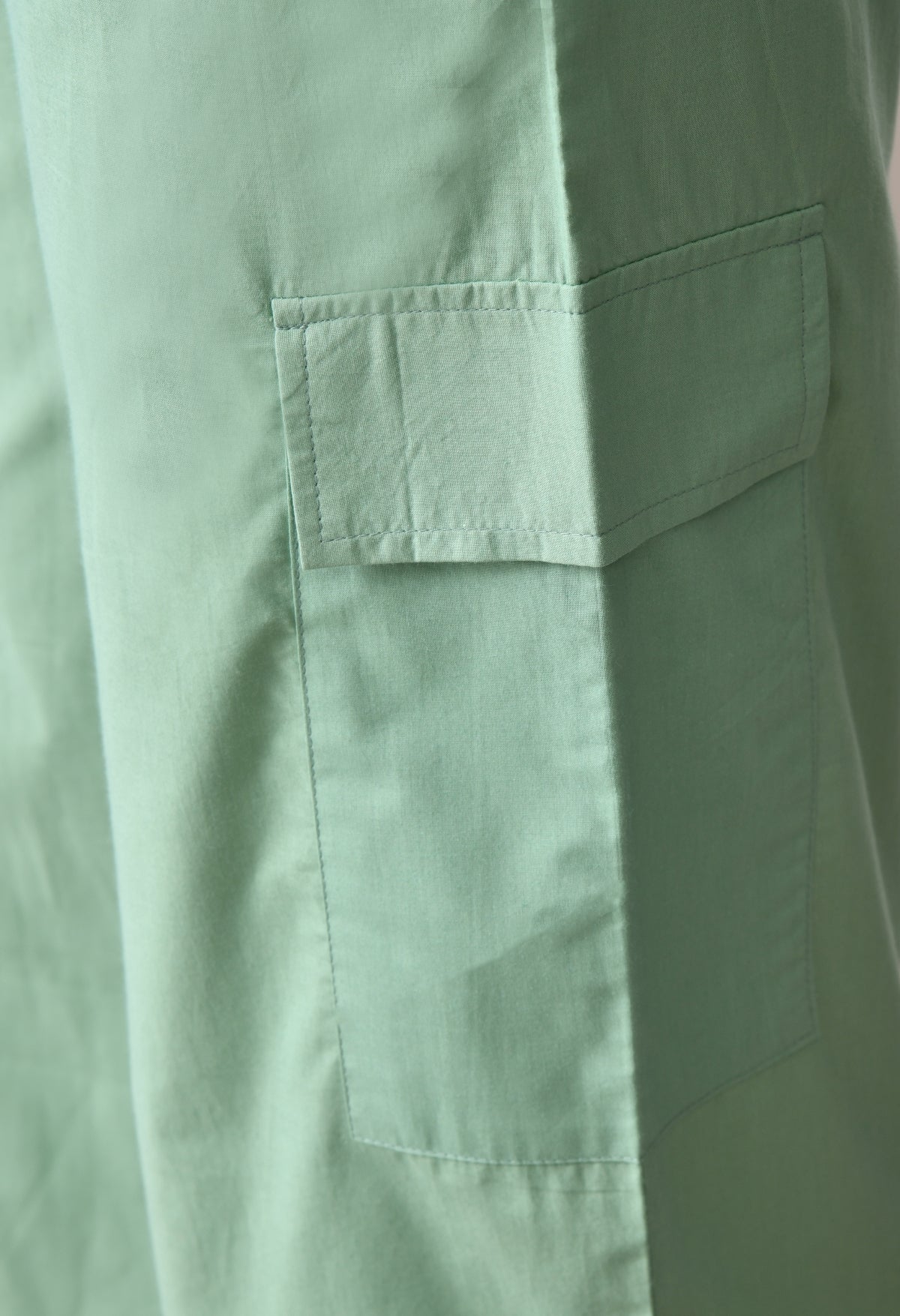Women Relaxed Green Pure Cotton Trousers