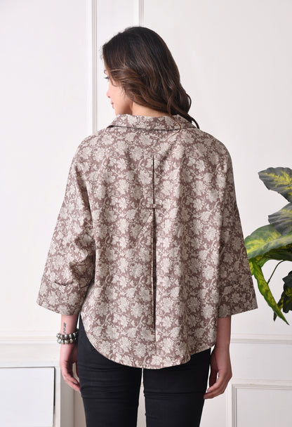 Women Relaxed Fit Floral Print, Printed Spread Collar Casual Shirt