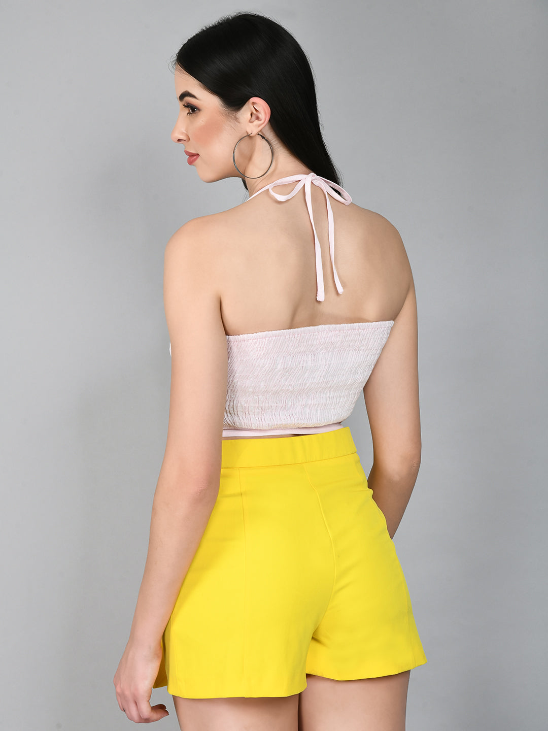 Casual Shoulder Straps Solid Women Pink Top