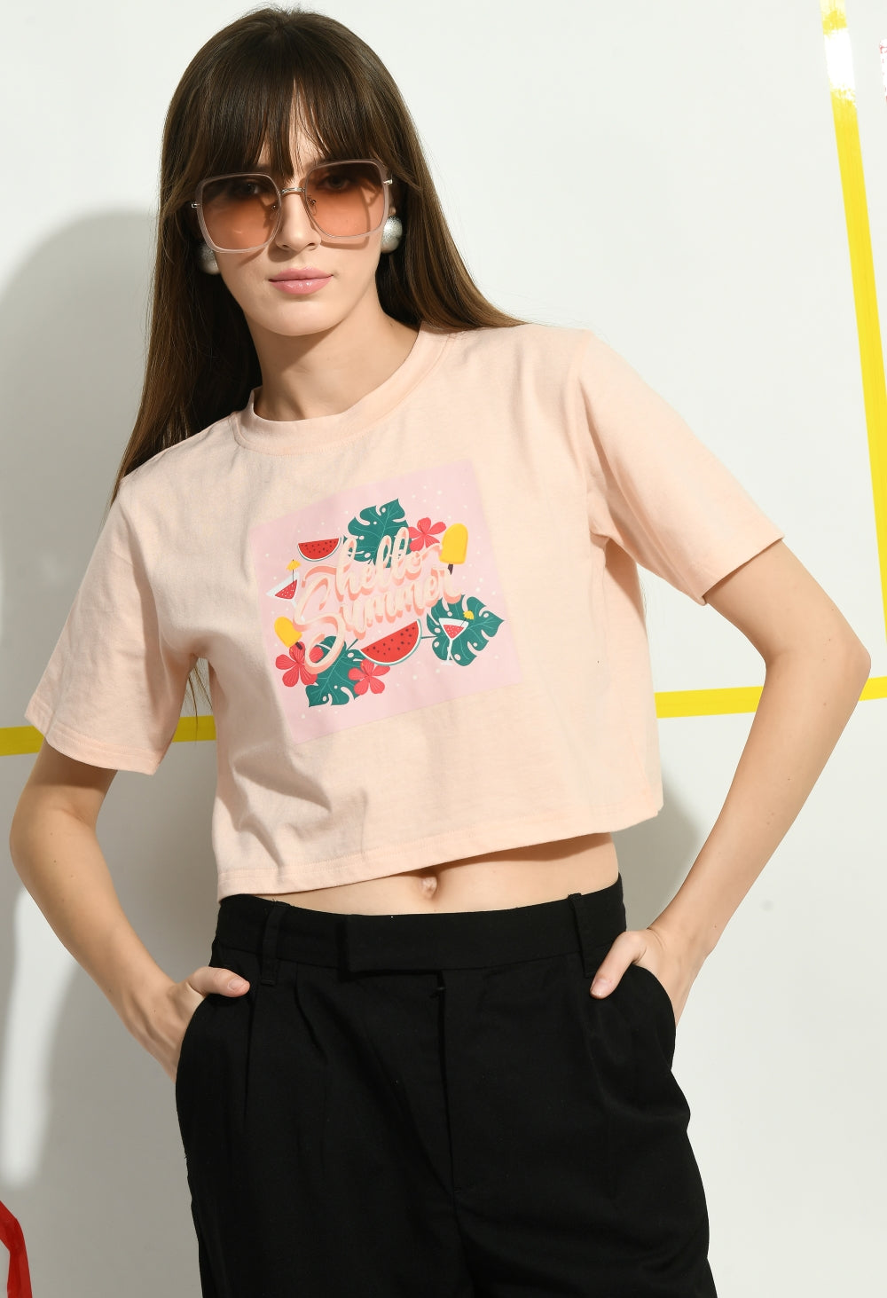 Casual Regular Sleeves Printed, Graphic Print Women Pink Top