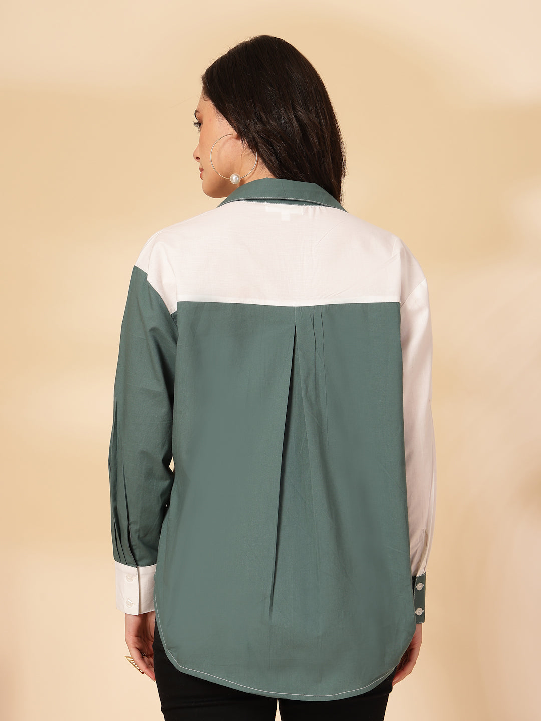 Women Regular Fit Color Block Party Shirt