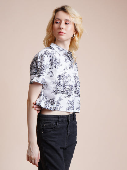 Casual Regular Sleeves Polka Print Women Black Top