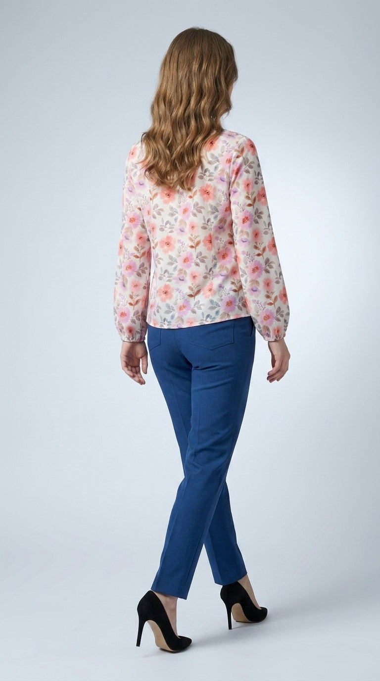 Casual Regular Sleeves Printed Women Pink Top