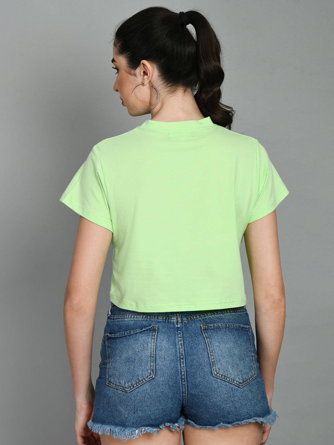 Casual Regular Sleeves Printed Women Light Green Top