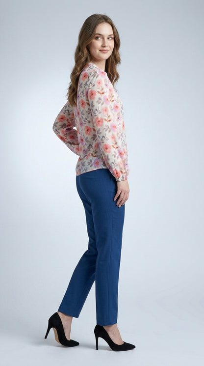 Casual Regular Sleeves Printed Women Pink Top