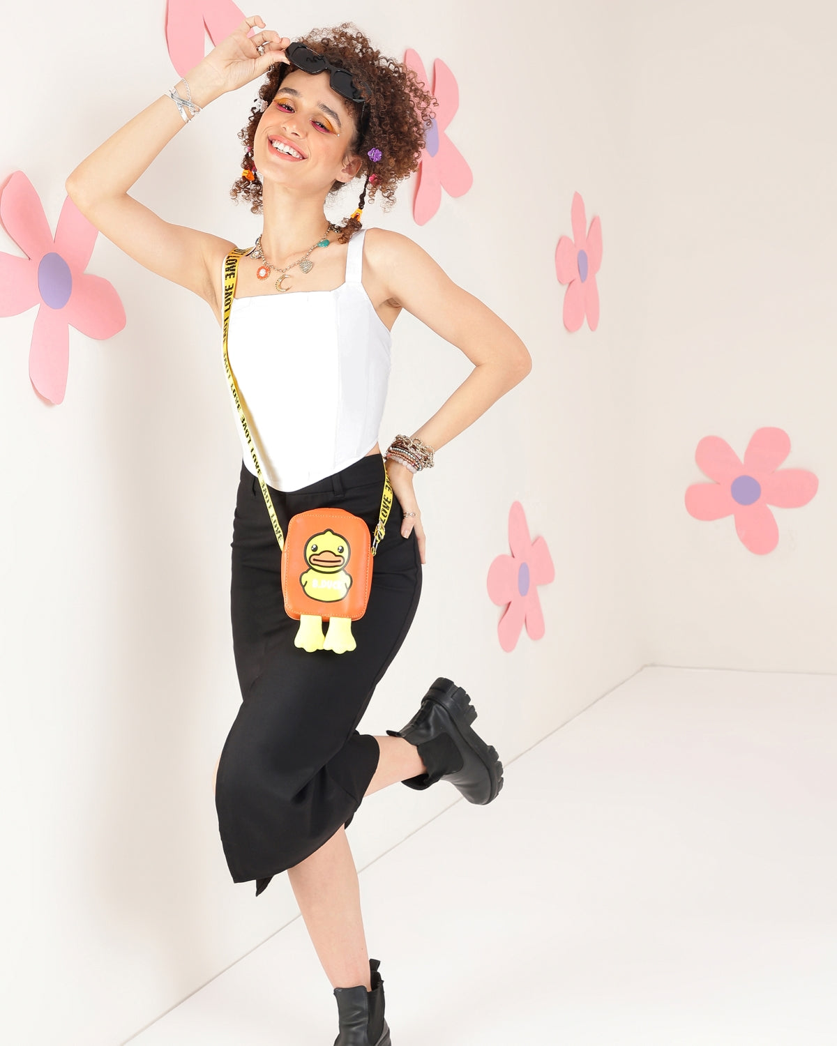 Casual Shoulder Straps Solid Women White Top
