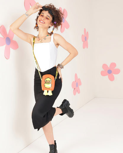 Casual Shoulder Straps Solid Women White Top